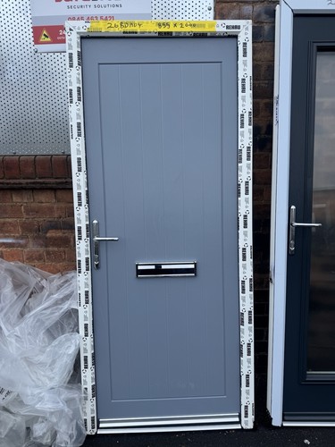 New silver grey composite door - silver,