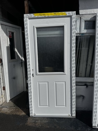 New composite door white front - composite,