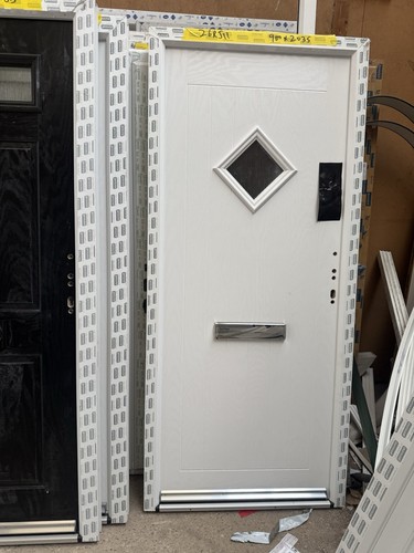 New composite front door white - front,