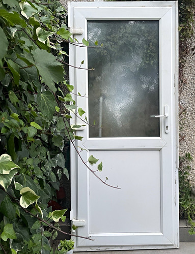 White upvc front entrance - front, door
