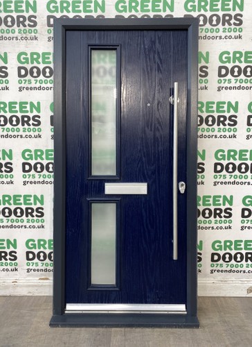 Mavy blue front door - front, composite