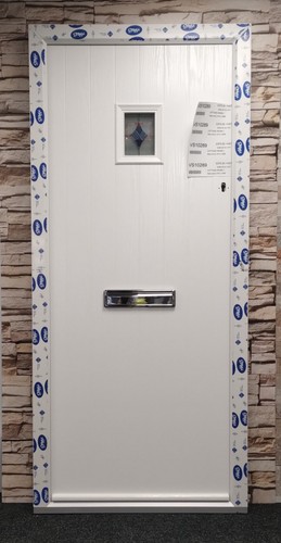 White composite front door - composite,