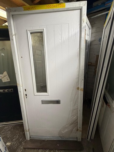 New composite door white - composite, front