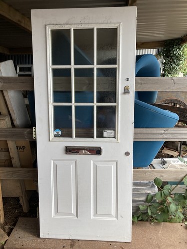 White front door - front, made