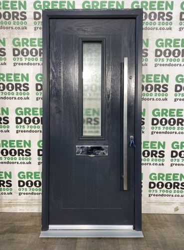Grey composite front door - grey,