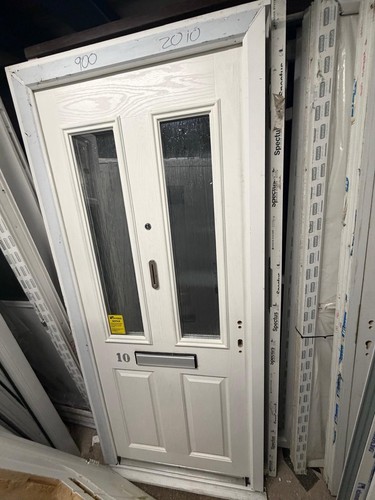 New composite door white front - composite,