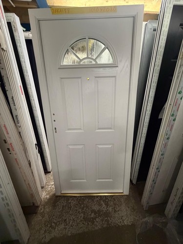 New composite door white front - composite,