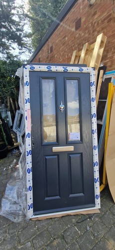 Composit front door grey 7024 - composit, door.