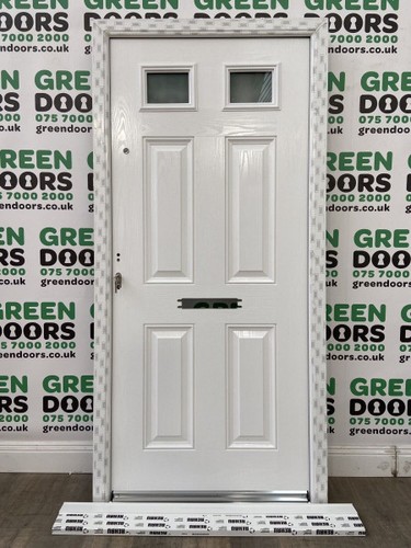 Composite front door white grp - front,